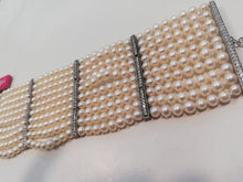 Carica l'immagine nel visualizzatore di Gallery, Bracciale perle argento 925 e zirconi