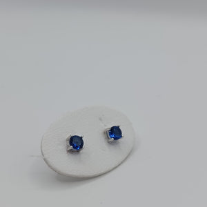 Orecchini Argento punto luce blu