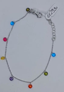 Bracciale Argento con cristalli colorati