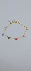 Bracciale Argento dorato con cristalli