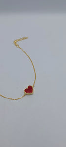 Bracciale Argento dorato con cuore doubleface