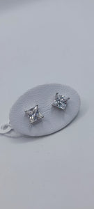 Orecchini Argento zircone quadrato
