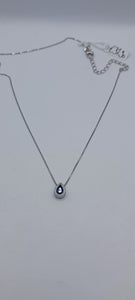 Collana Argento con zircone blu