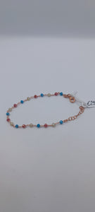 Bracciale Argento rosato con cristalli