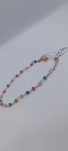 Bracciale Argento rosato con cristalli