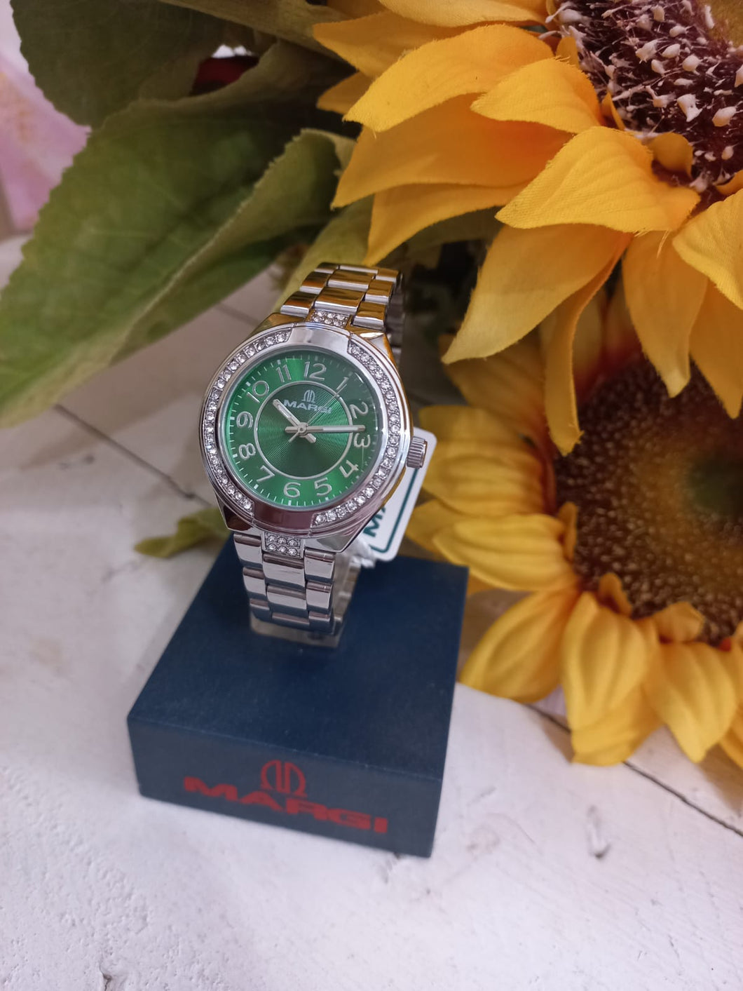 Orologio quadrante verde