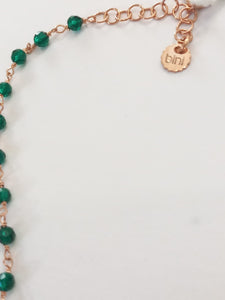 Collana gocce verdi