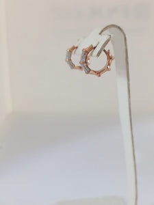 Orecchini a cerchio gold rose