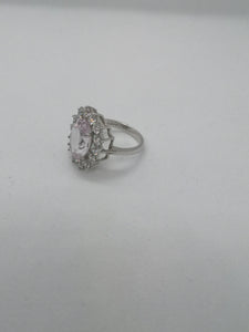 Anello con quarzo rosa - Argento