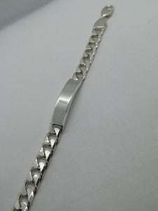 Bracciale targa uomo - Argento