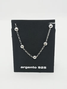 Catenina con Sfere lisce - Argento