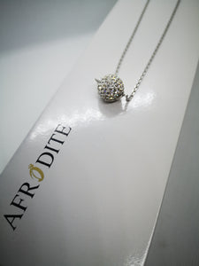 Collana Crystal Ball - Afrodite Argento