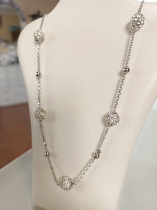 Collana Crystal Ball in argento