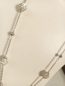 Collana Crystal Ball in argento